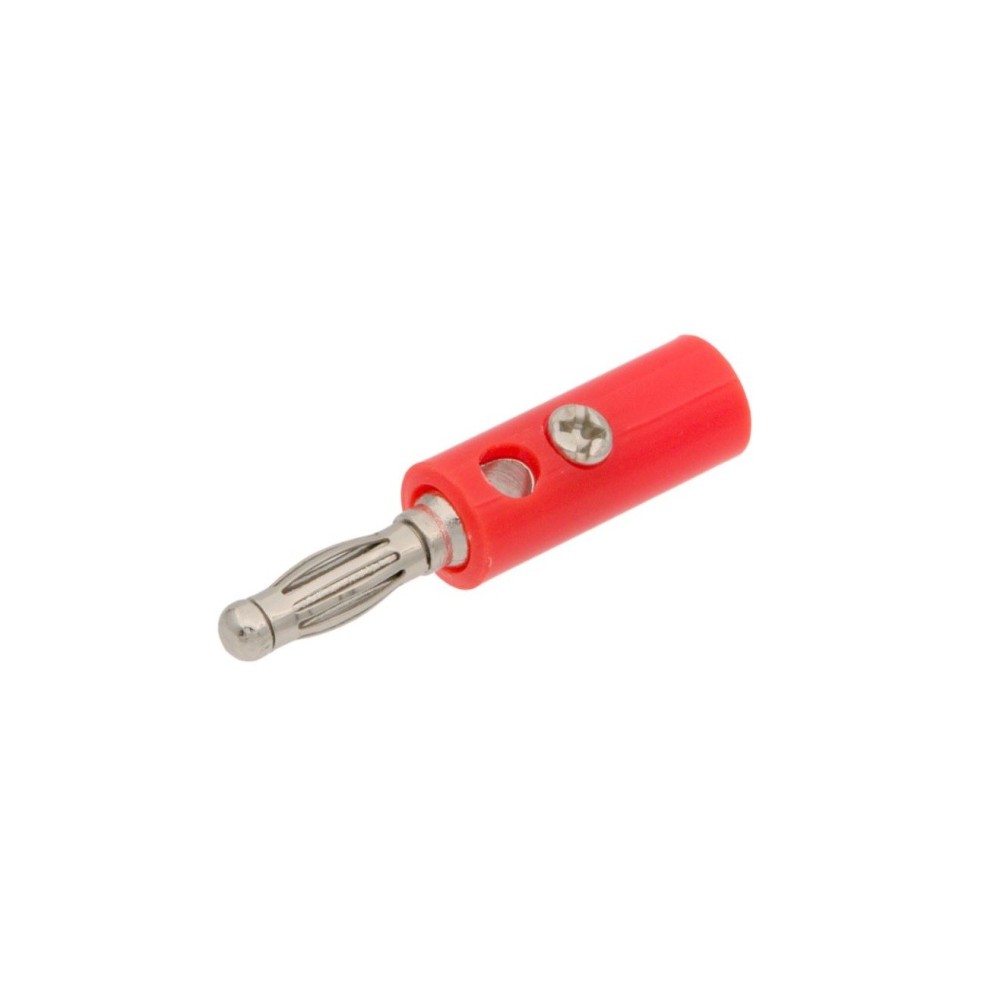 FICHA BANANA PARAFUSO MACHO VERMELHO