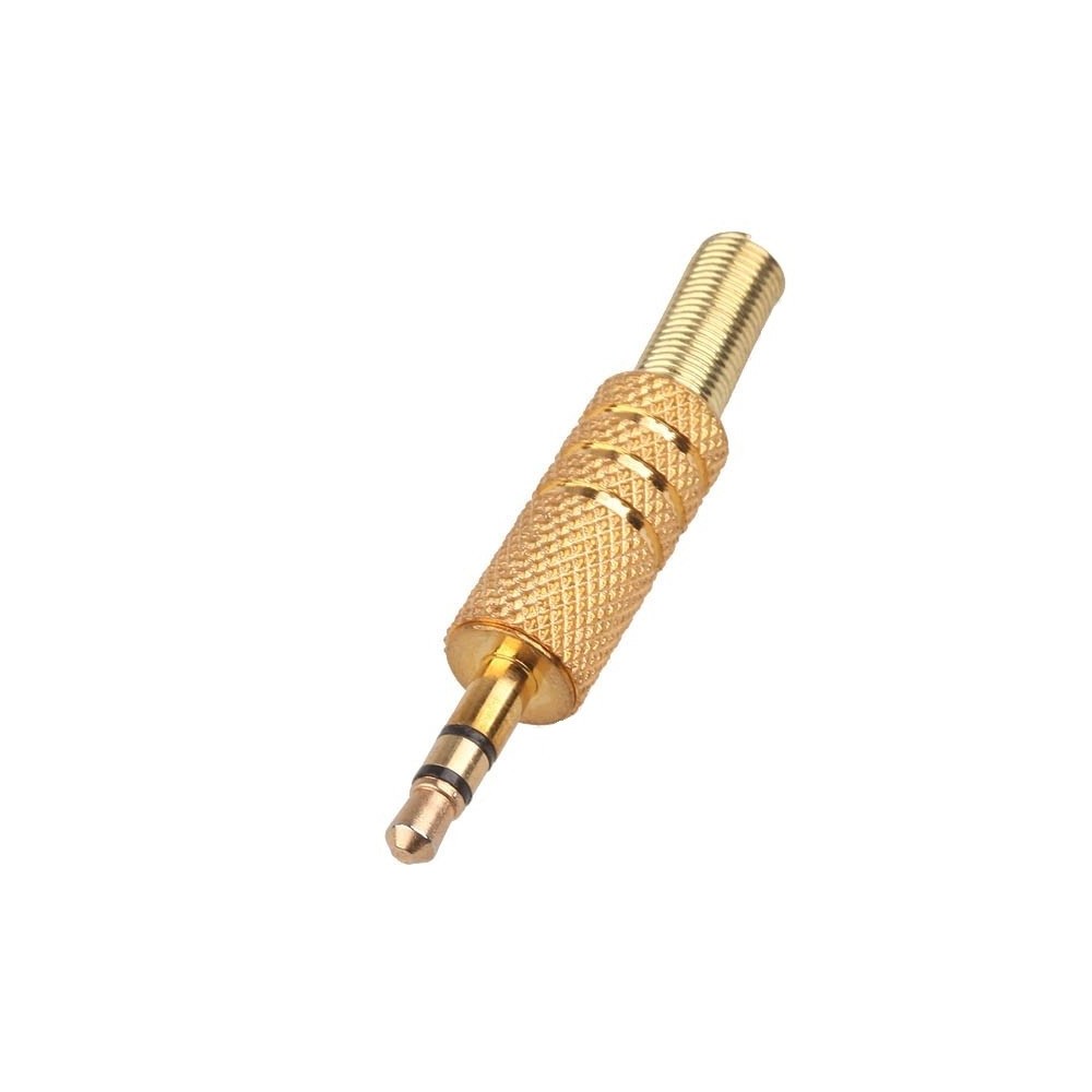 JACK 3,5MM MACHO STEREO DOURADO JACK 3,5MM MACHO STEREO DOURADO