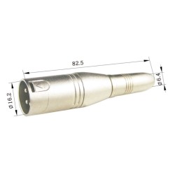 ADAPTADOR JACK 6.5 FEMEA / XLR 3P MACHO