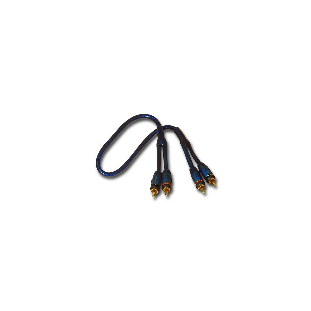 EXTENSAO 2 RCA MACHO MACHO DOURADO 0.5MT EXTENSAO 2 RCA MACHO MACHO DOURADO 0.5MT