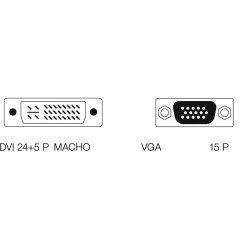 ADAPTADOR DVI MACHO (24+5) / VGA FEMEA
