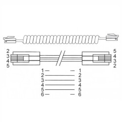 EXTENSAO TELEFONE ESPIRAL 5MTS