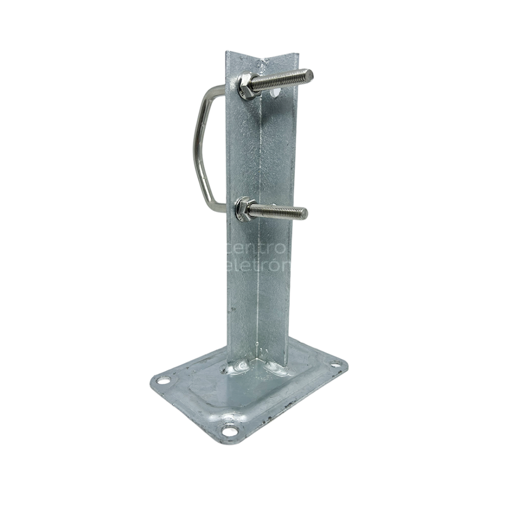 SUPORTE PAREDE 20cm ZINCADO PARA 4 BUCHAS (UNID)
