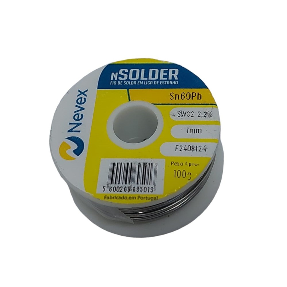 SOLDA TINOL 60/40 ROLO 100 Grs 1mm S/CHUMBO