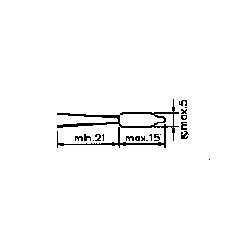 LAMPADA MINIATURA C/FIOS 3V 50mA 15X5mm
