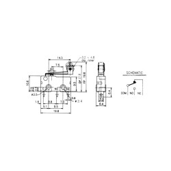 MICROSWITCH SPDT SNAP ACTION 3A 250V COM ROLO