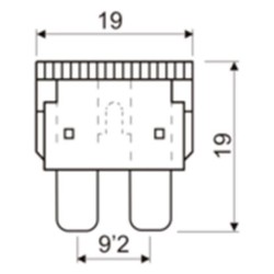 FUSIVEL AUTO TIPO GARFO 25A BRANCO
