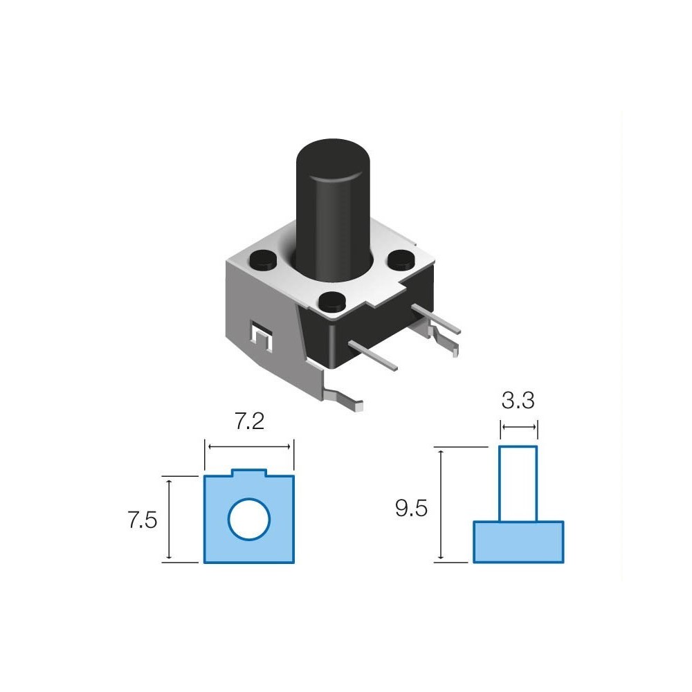 MICRO PULSADOR P/ VIDEO 2+2 PINOS