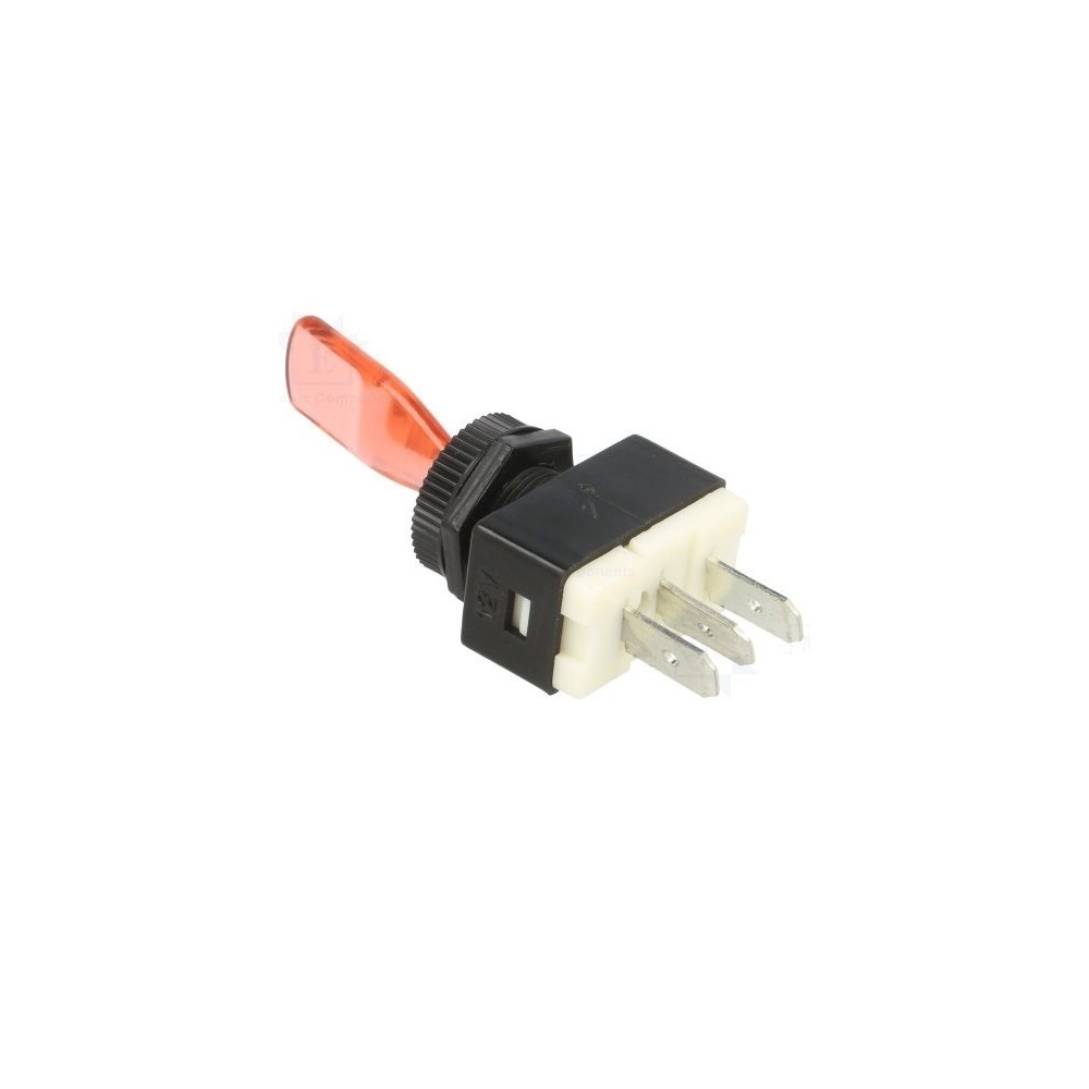 INTERRUPTOR ALAVANCA 2 POS. COM LUZ 12V 6A VERMELHO