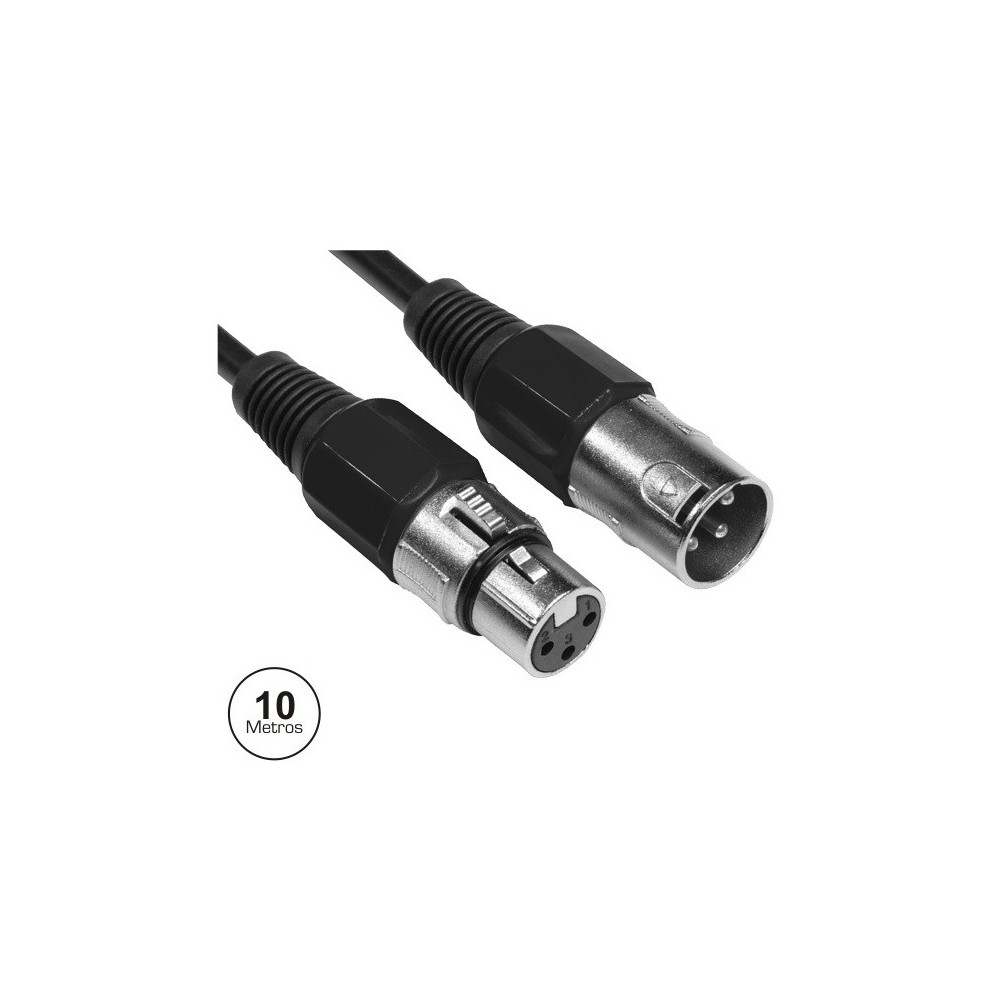 EXTENSAO XLR MACHO 3P / XLR FEMEA 3P 10MTS