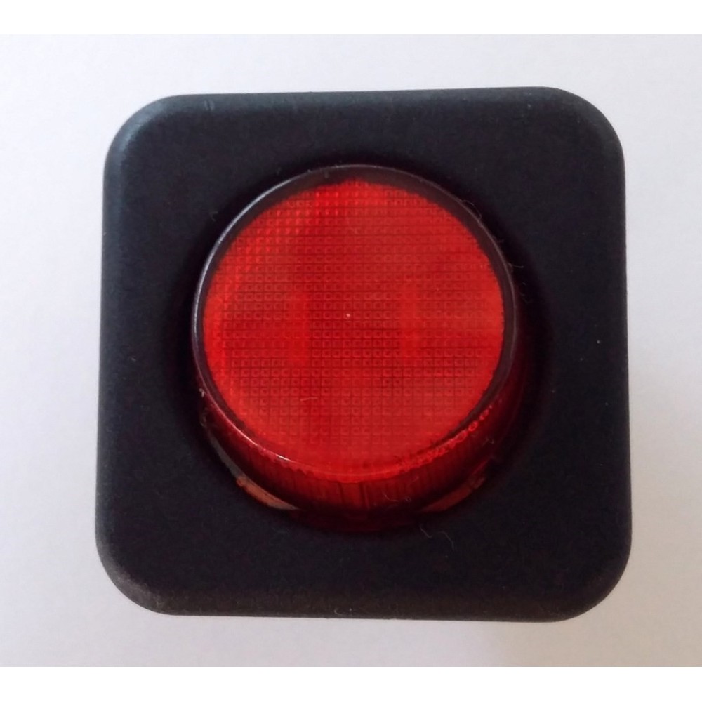 PULSADOR QUADRADO COM BOTAO VERMELHO