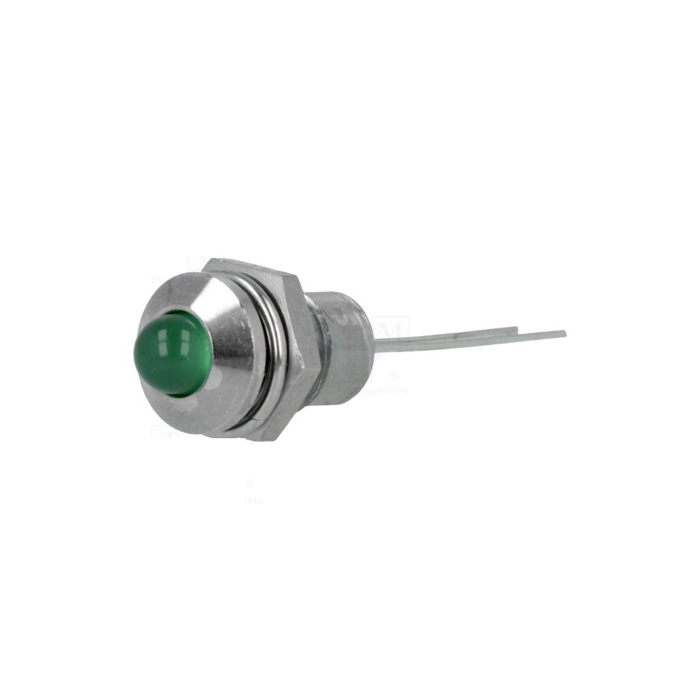 LED VERDE COM SUPORTE METAL 8,2mm IP40