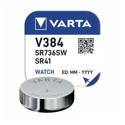 PILHA OXIDO PRATA V384/SR736SW/SR41 1.55V P/ RELOGIO