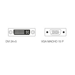 ADAPTADOR DVI FEMEA / VGA MACHO