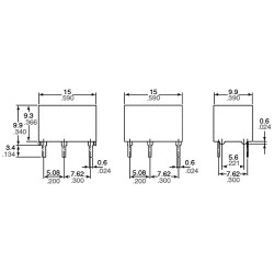 RELE ELETROMAGNETICO SPDT 24VDC 1A/125VAC 3A