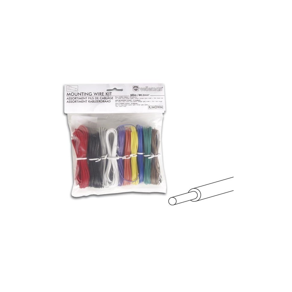 KIT FIOS 10UN CORES P/ MONTAGENS ELECTRONICAS KIT FIOS 10UN CORES P/ MONTAGENS ELECTRONICAS