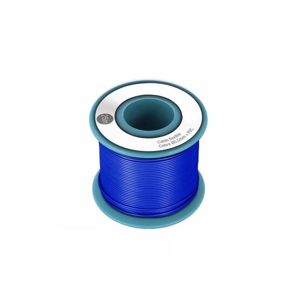 CABO MULTIFILAR 0.5mm AZUL (ROLO 25MTS)