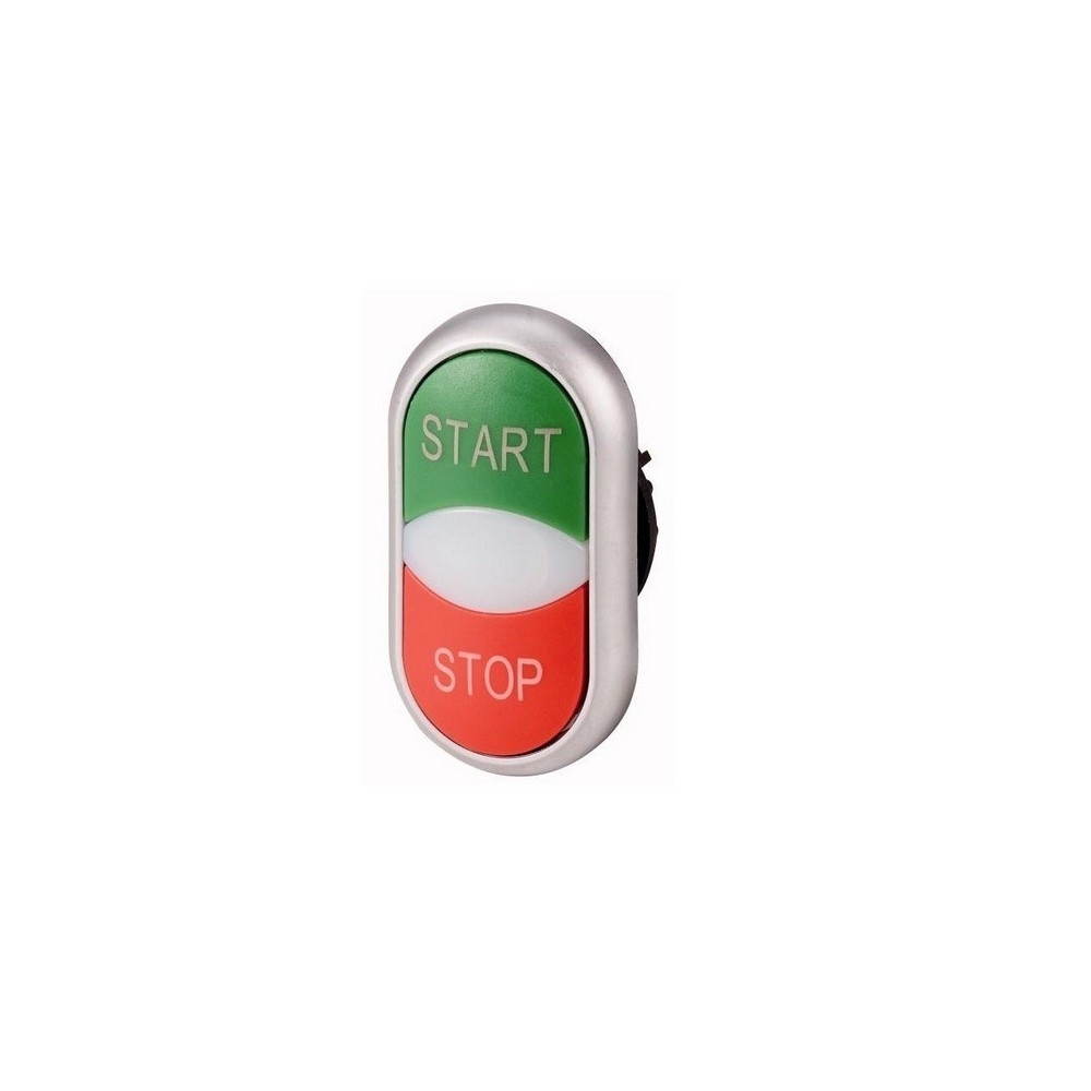 INTERRUPTOR DUPLO 1POS START/STOP VERDE/VERM COM LUZ M22-LED