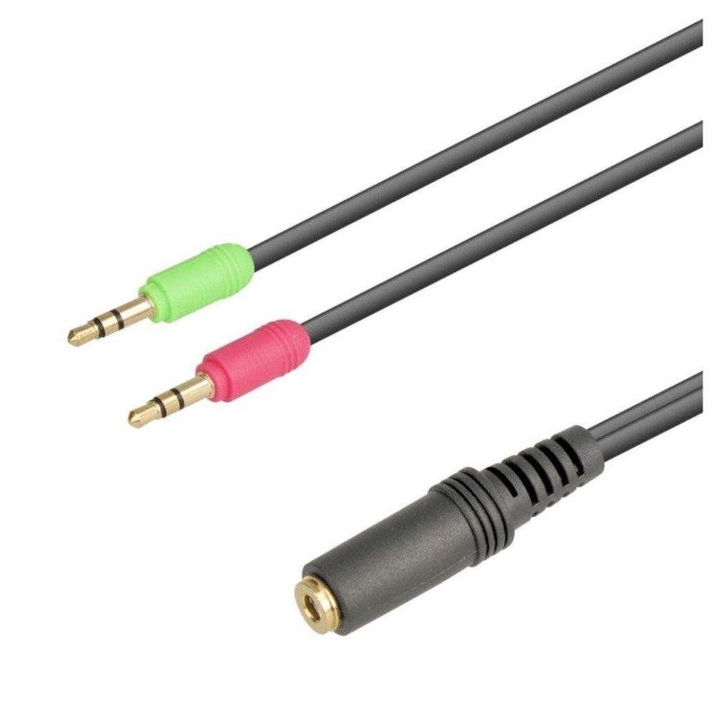 ADAPTADOR JACK 3.5 FEMEA STEREO / 2 JACK 3.5 MACHO STEREO