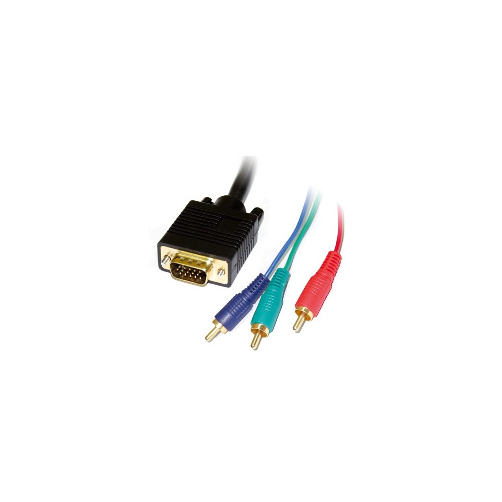 EXTENSAO MONITOR VGA MACHO / 3xRCA MACHO (RGB) 3MTS EXTENSAO MONITOR VGA MACHO / 3xRCA MACHO (RGB) 3MTS