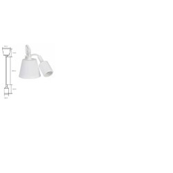 SUSPENSAO DE TECTO SILICONE BRANCO COM CABO -  CASQ.E27