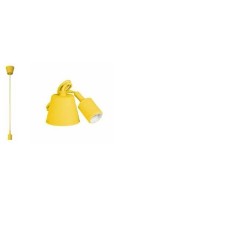 SUSPENSAO DE TECTO SILICONE AMARELO COM CABO - CASQ.E27