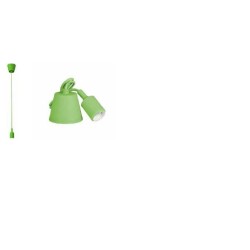 SUSPENSAO DE TECTO SILICONE VERDE COM CABO - CASQ.E27