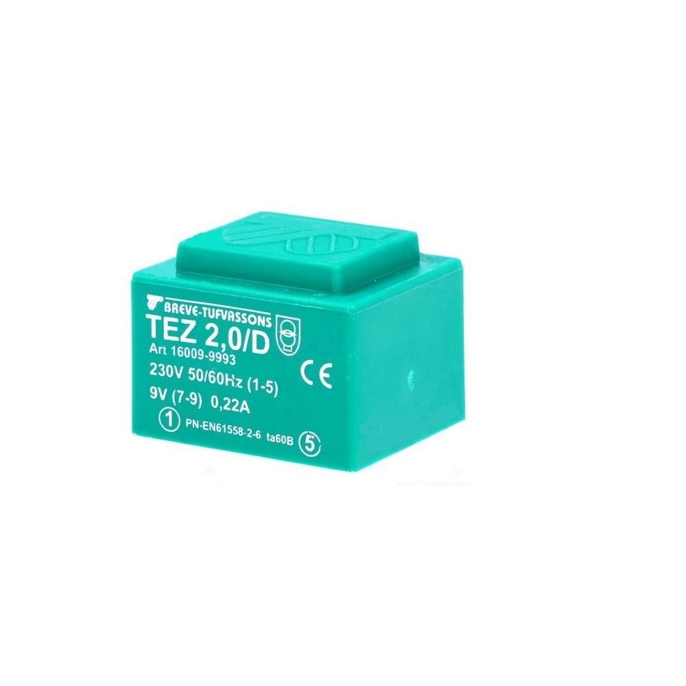 TRANSFORMADOR ENCAPSULADO 230V 9V 2VA TRANSFORMADOR ENCAPSULADO 230V 9V 2VA