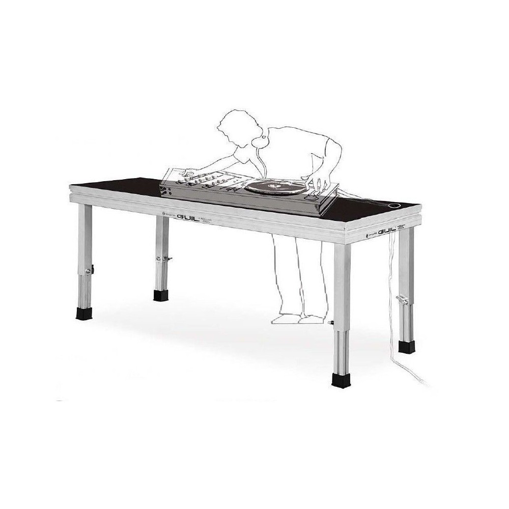 MESA PARA DJ DE 1500X650mm ALTURA DE 600-1000mm GUIL MESA PARA DJ DE 1500X650mm ALTURA DE 600-1000mm GUIL