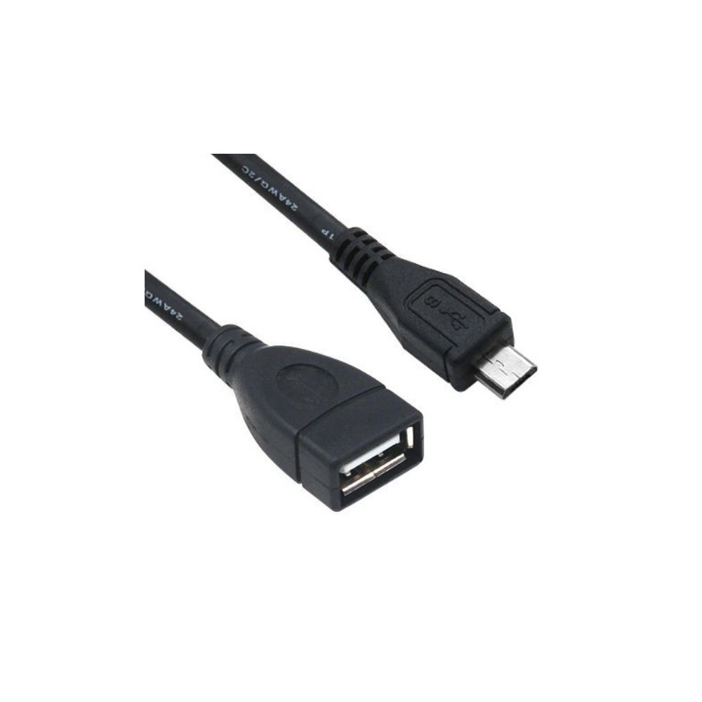 CABO USB A 2.0 FEMEA / MICRO USB B MACHO OTG  0.15M