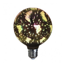 LAMPADA LED G125 E27 4W EFEITO 3D MARIPOSAS