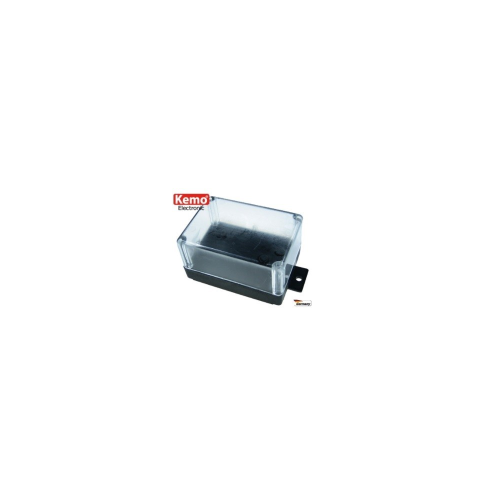 CAIXA PLASTICO TRANSPARENTE C/TAMPA PRETA 72X50X40mm CAIXA PLASTICO TRANSPARENTE C/TAMPA PRETA 72X50X40mm