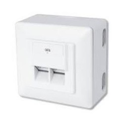 TOMADA DUPLA P/RJ45 8C
