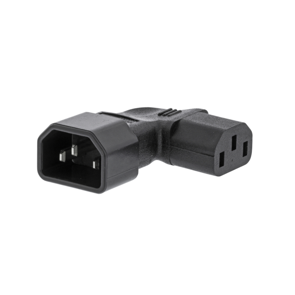 FICHA ADAPTADORA MACHO/FEMEA CURVA IEC ESQUERDA FICHA ADAPTADORA MACHO/FEMEA CURVA IEC ESQUERDA