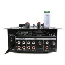 IBIZA DJM150USB-BT MESA MISTURA 2 VIAS / 5 CANAIS MP3 USB BT