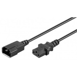 CABO CORRENTE IEC C14 MACHO - C13 FEMEA 0,5MT