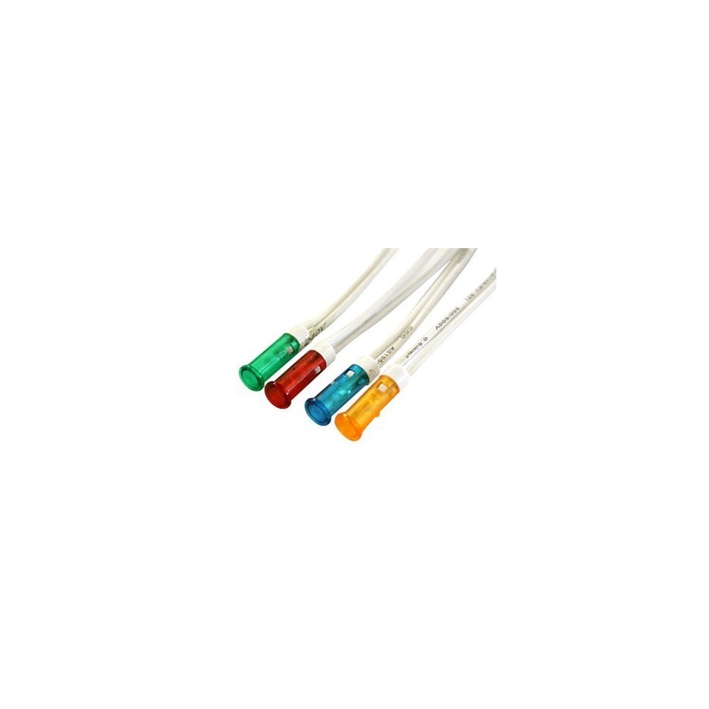 SINALIZADOR LED 230V 7.2mm AMBAR C/FIOS