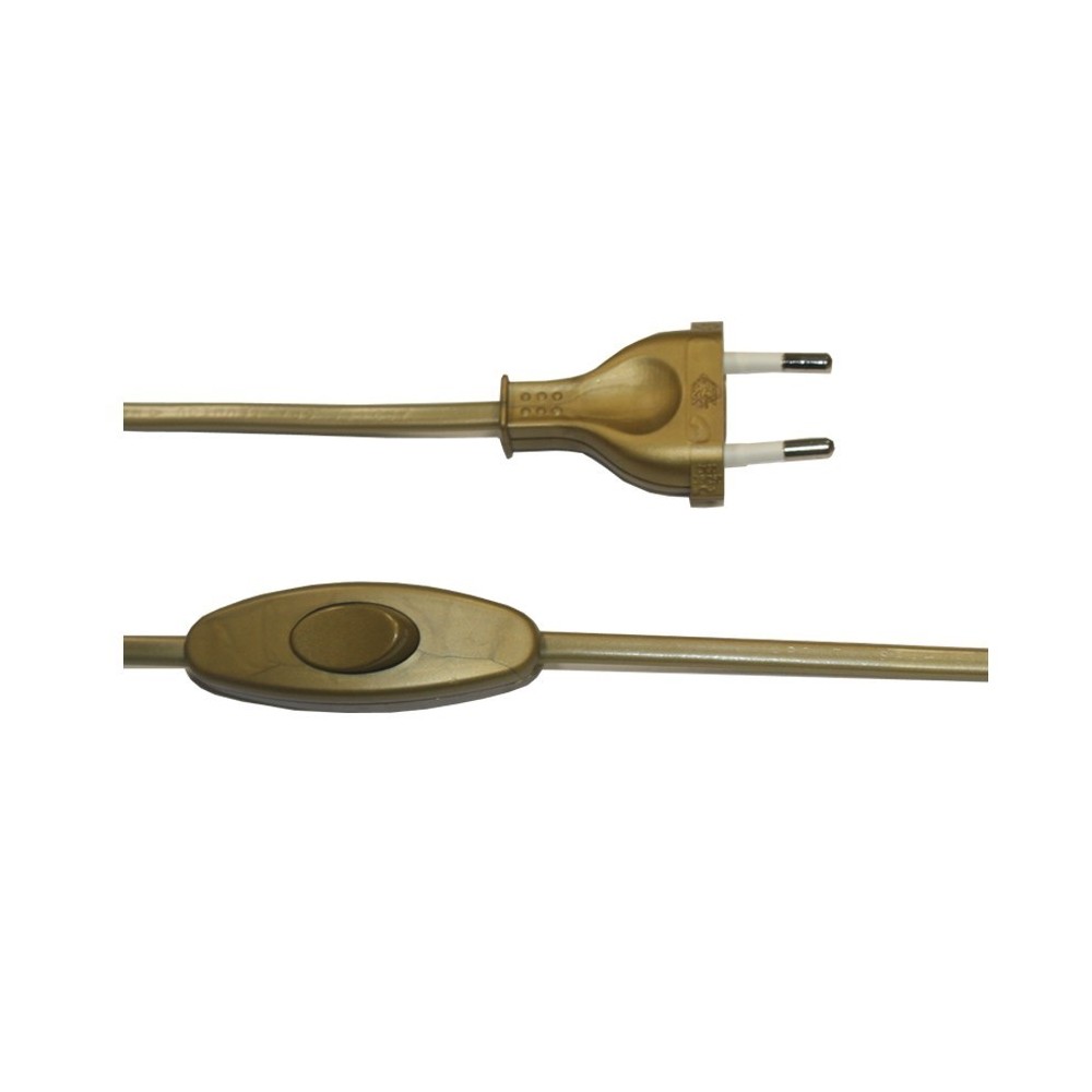CABO PLANO DOURADO C/INTERRUPTOR 1,5mts CABO PLANO DOURADO C/INTERRUPTOR 1,5mts