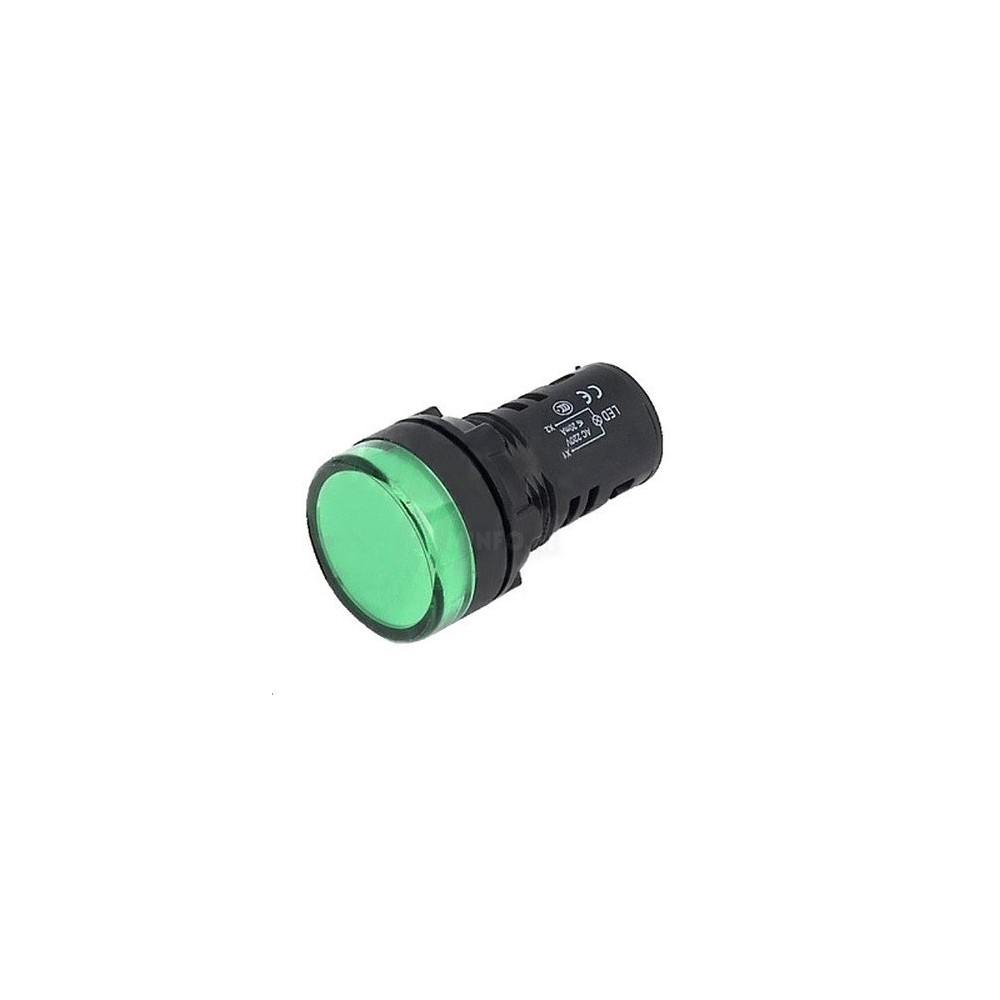 PILOTO REDONDO DE PAINEL 24V 29mm VERDE