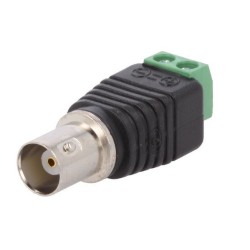 FICHA ADAPTADOR BNC FEMEA / FICHA 2 PARAFUSOS