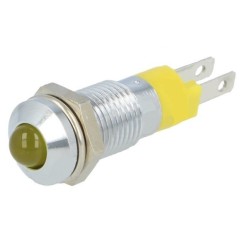 LED AMARELO COM SUPORTE METAL 24V 8,2mm IP40