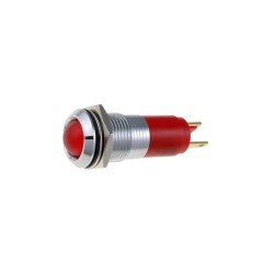 AVISADOR PAINEL METALICO LED VERMELHO 24-28VDC Ø14,2mm IP67