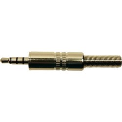 FICHA JACK 3,5MM MACHO METAL STEREO 4 VIAS