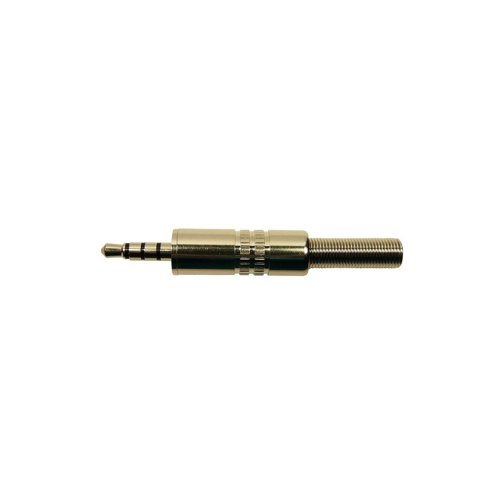 FICHA JACK 3,5MM MACHO METAL STEREO 4 VIAS FICHA JACK 3,5MM MACHO METAL STEREO 4 VIAS