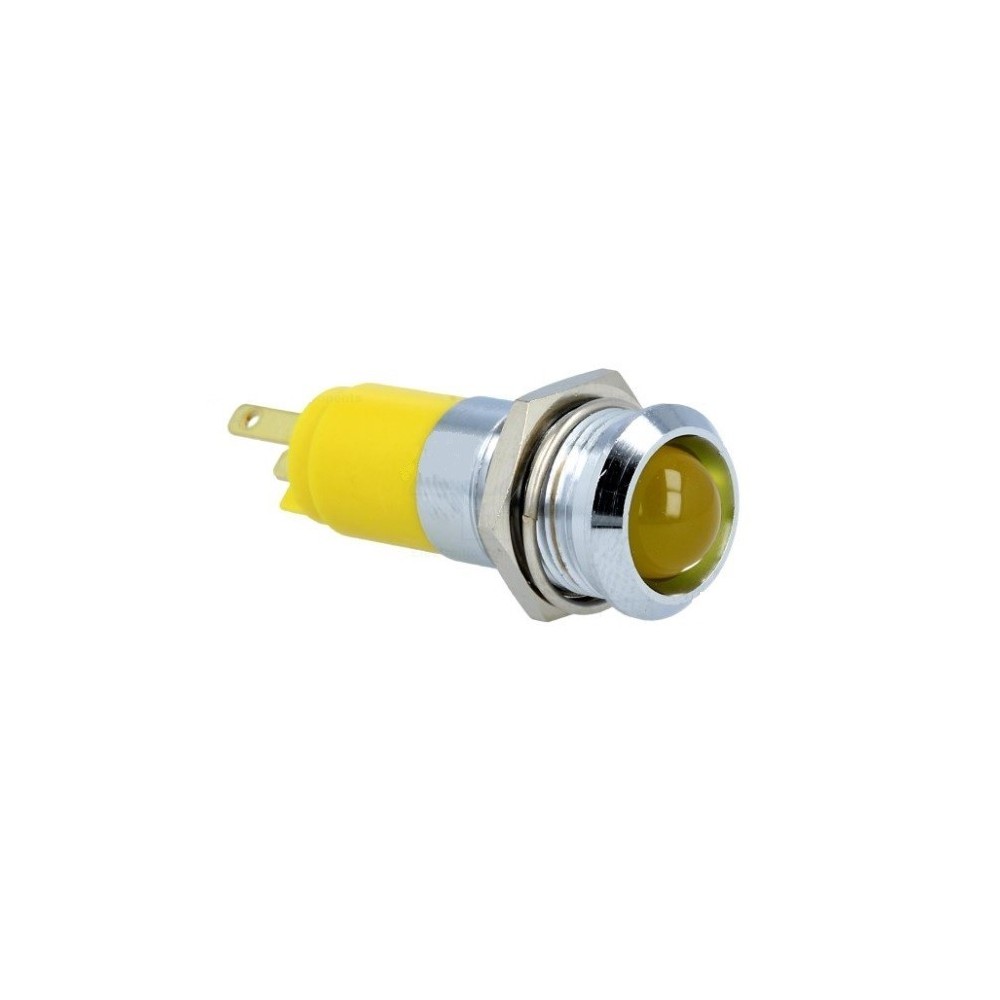 AVISADOR LED AMARELO 24-28VDC 14,2mm D. IP67