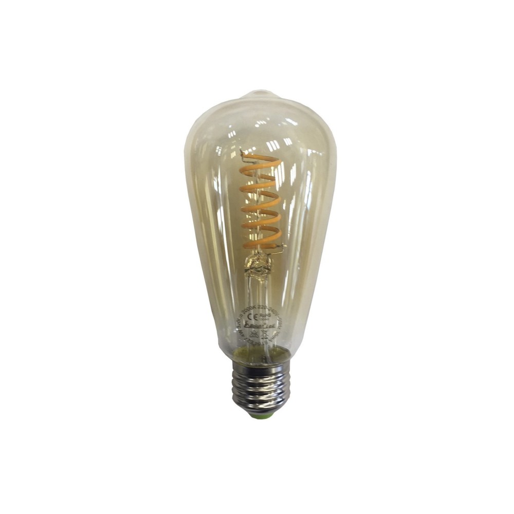 LAMPADA EDISON FILAMENTO ESPIRAL LED CRISTAL GOLD 4W E27