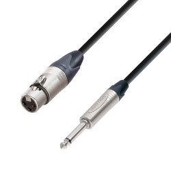 EXTENSAO MICROFONE XLR FEMEA / JACK 6,3 MONO MACHO NEUTRIK 1.5MT