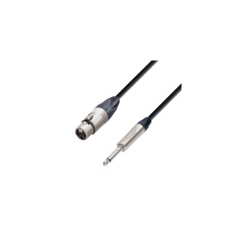 EXTENSAO MICROFONE XLR FEMEA / JACK 6,3 MONO MACHO NEUTRIK 1.5MT