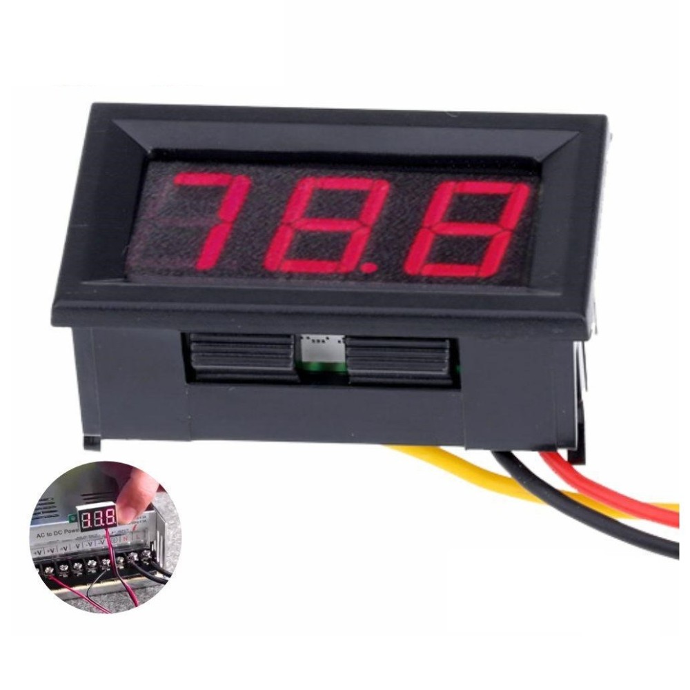 VOLTIMETRO DIGITAL PAINEL LED VERMELHO 0V-99.9VDC