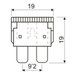 FUSIVEL AUTO TIPO GARFO 40A MAGENTA